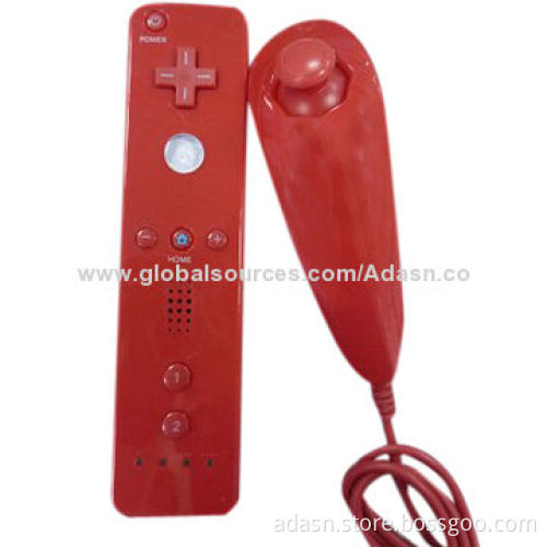 Joypad for Nintendo Wii,2in1 Wired Nunchuk Remote Controller and Built-in Motion Plus,Various Colors
